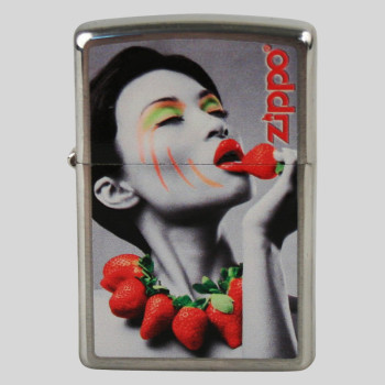 Zippo chrom gebürstet Strawberry delight 2002778 - 1