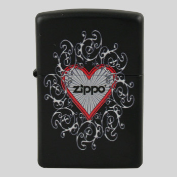 Zippo schwarz color Heart Crown Vines 2002777 - 1