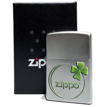 Zippo satin finish color "Clover Circled" 60000117 - 1