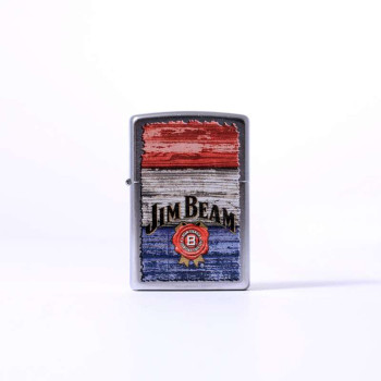 Zippo street chrom color Jim Beam red/white/blue 2003517 - 1