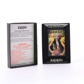 Zippo schwarz matt color Samba Dancer Brasil 2003579 - 1