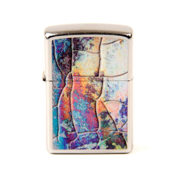 ZIPPO street chrom color "Mosaik blue" 60004588 - 1