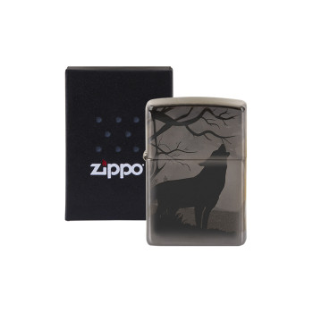 ZIPPO Black Ice gelasert"Wolves Photo Image"60005209 - 1