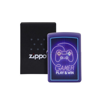 ZIPPO lila matt color "Gamer Play&Win"60005237 - 1