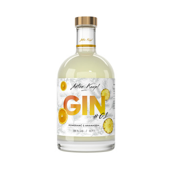 Anton Kaapl GIN #1 pomeranč s ananasem 38% 0,7 l