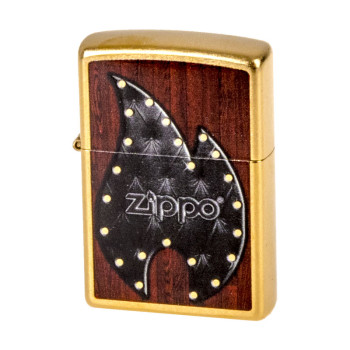 ZIPPO Gold Dust color "Leather Flame" 60000424 - 1